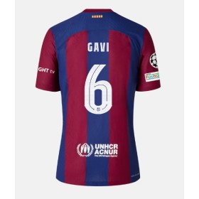 Barcelona Paez Gavi #6 Hemmakläder 2023-24 Kortärmad